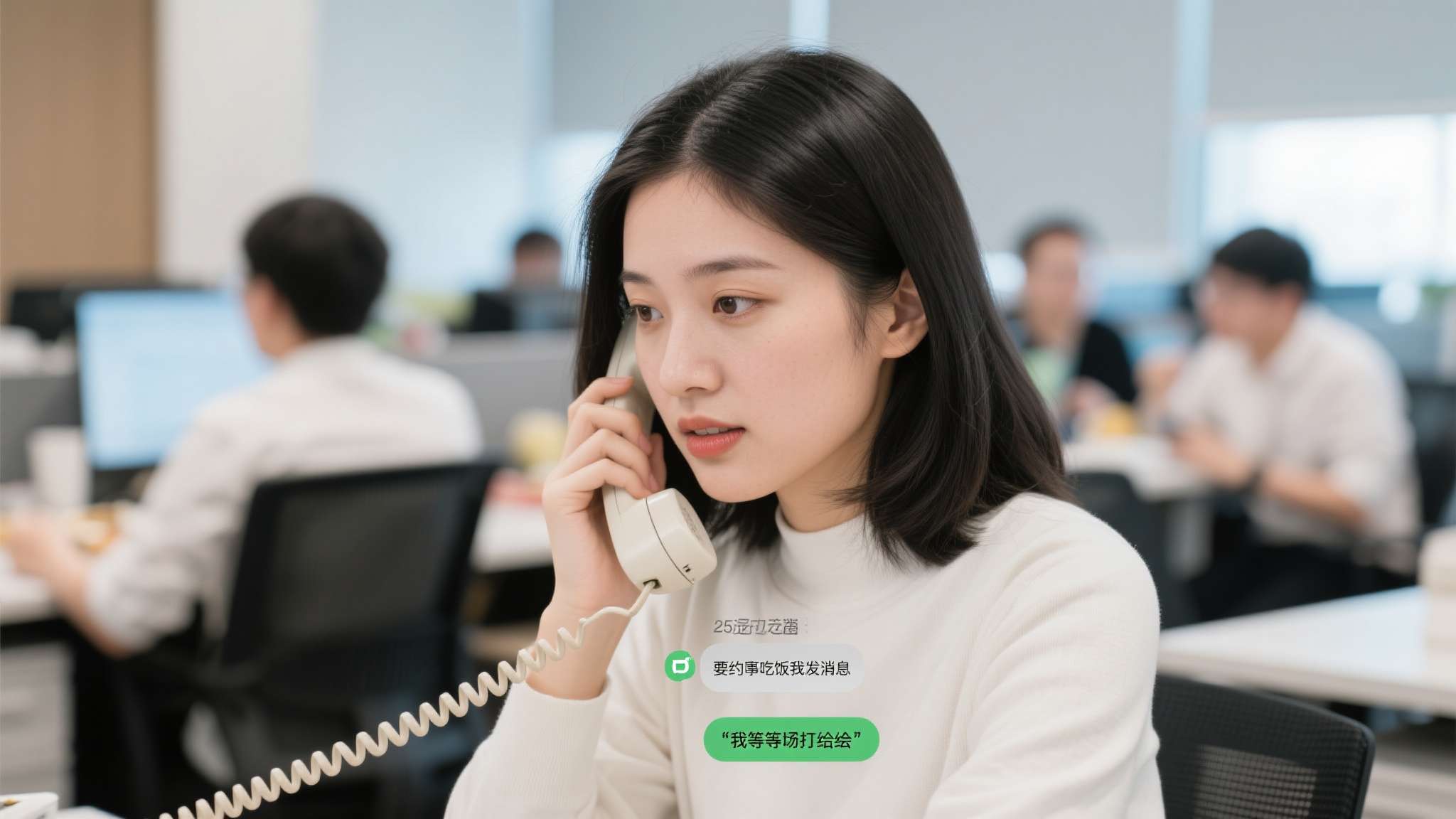 25岁的林晓在一家互联网公司做运营，她坦言自己已经超过三年没有主动拨出过一通电话